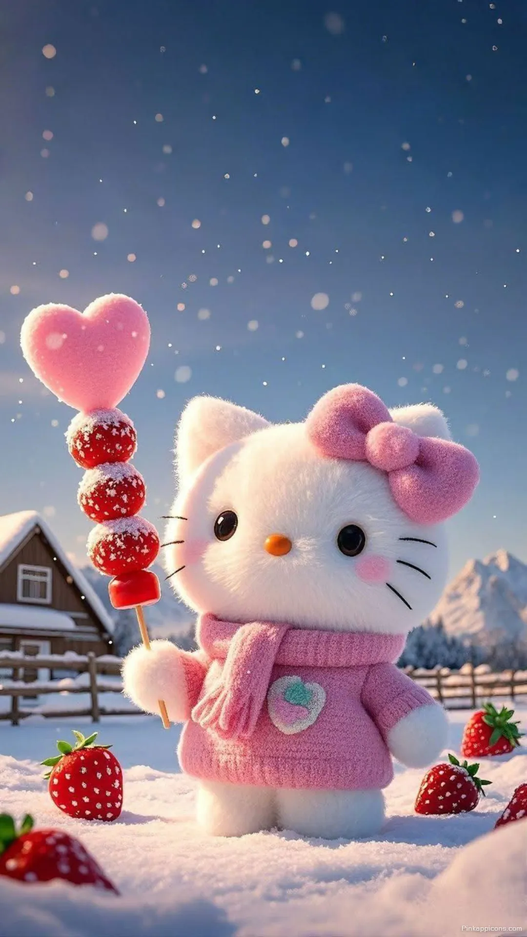 Cozy in the Snow A Cute Hello Kitty Wallpaper Aesthetic Cozy in the Snow A Cute Hello Kitty Wallpaper Aesthetic
