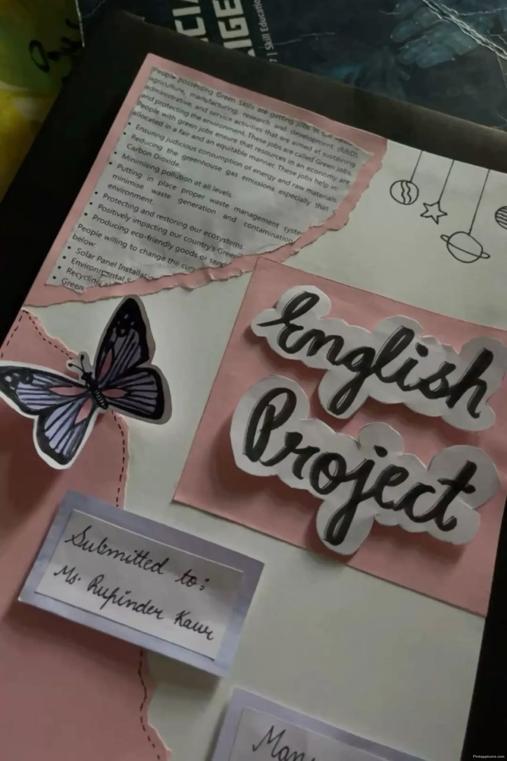 Creative Butterfly Themed School Project Front Page Design Sample English Cover Ideas scaled Creative Butterfly Themed School Project Front Page Design Sample English Cover Ideas