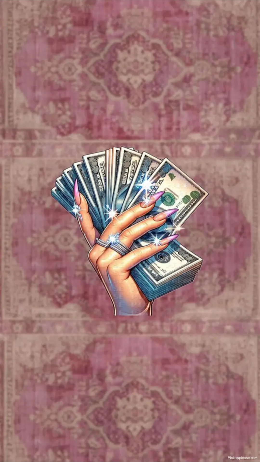 Creative Money Wallpaper for Phone Hand Holding a Stack of Cash Creative Money Wallpaper for Phone Hand Holding a Stack of Cash