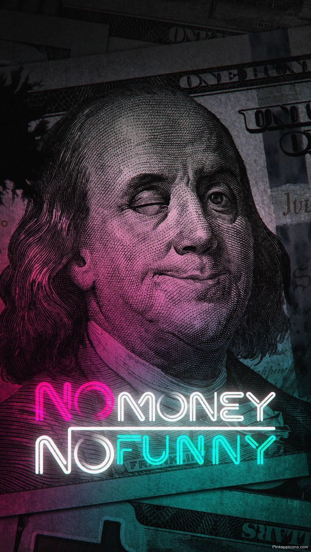 Creative Money Wallpaper with a Cool and Edgy Neon Design Creative Money Wallpaper with a Cool and Edgy Neon Design
