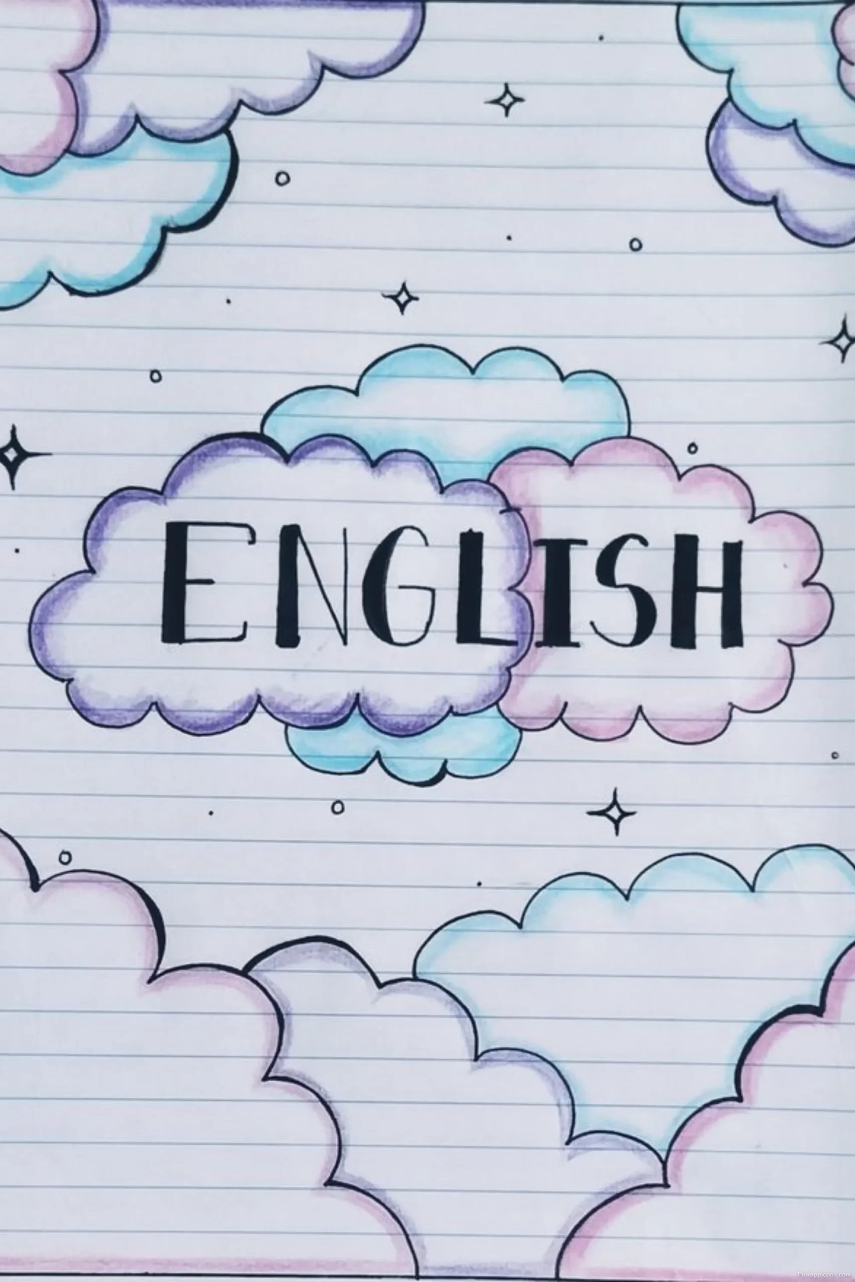Cute Cloud Theme School Project Front Page Design Sample English Notebook Ideas scaled Cute Cloud Theme School Project Front Page Design Sample English Notebook Ideas