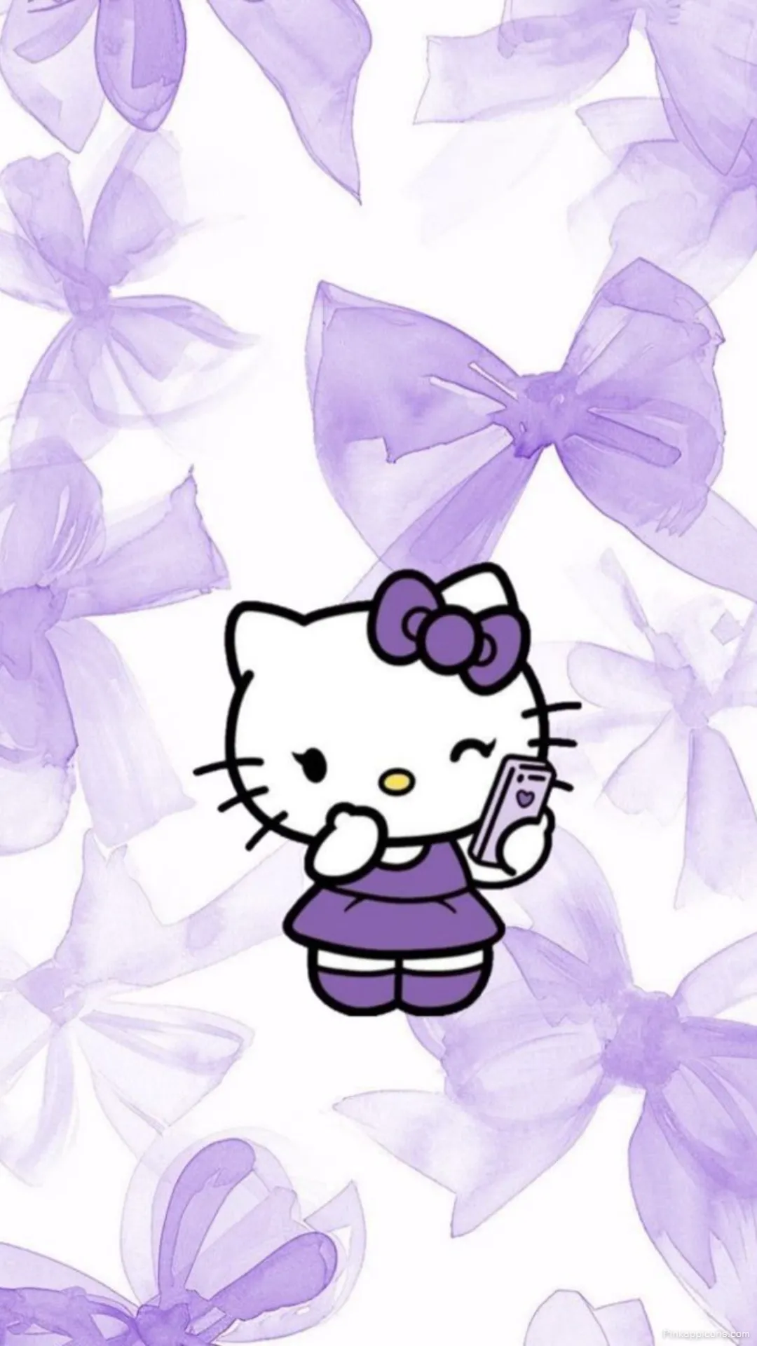 Cute Hello Kitty Bow Wallpaper Purple Aesthetic Phone Background Cute Hello Kitty Bow Wallpaper Purple Aesthetic Phone Background
