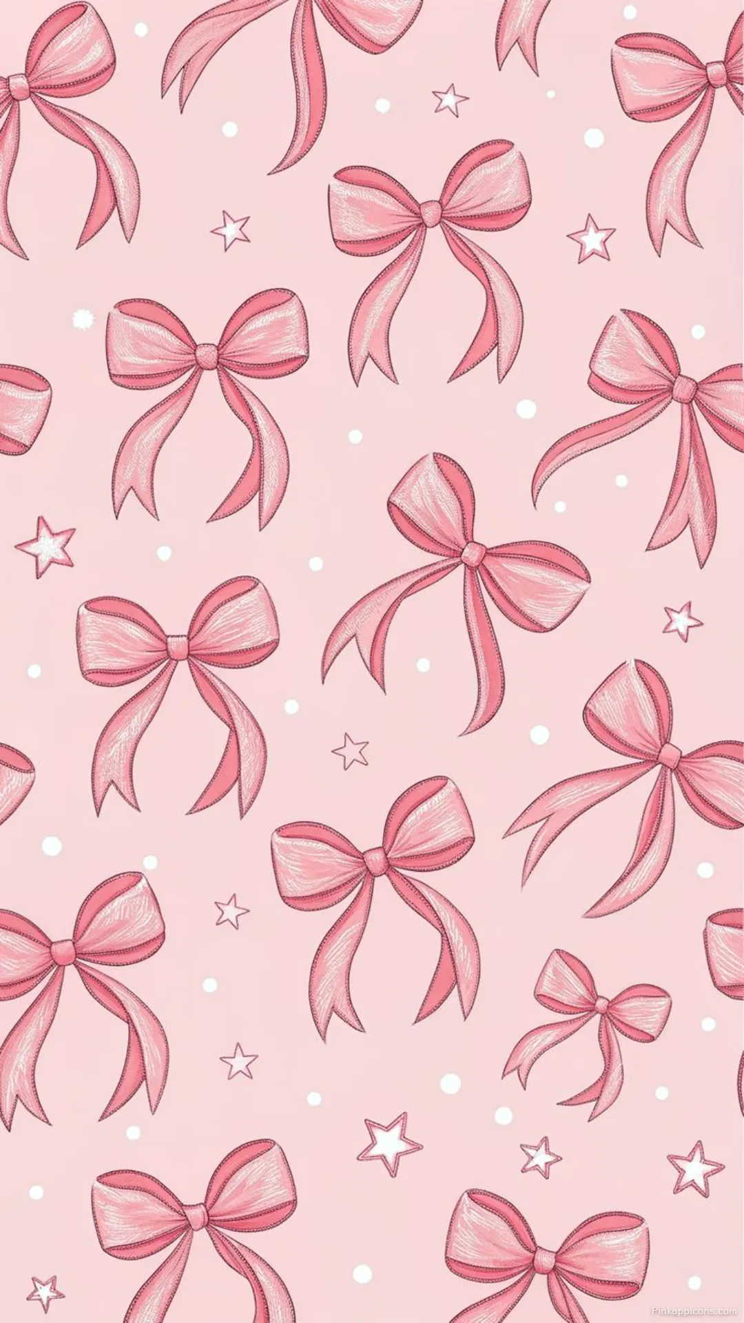 Cute Pink Bows and Stars Wallpaper Aesthetic Phone Background Cute Pink Bows and Stars Wallpaper Aesthetic Phone Background