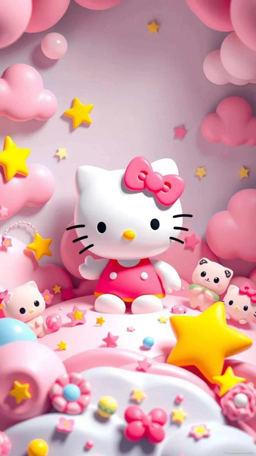 Cute in Pink Hello Kitty Wallpaper Aesthetic in a Starry World Cute in Pink Hello Kitty Wallpaper Aesthetic in a Starry World