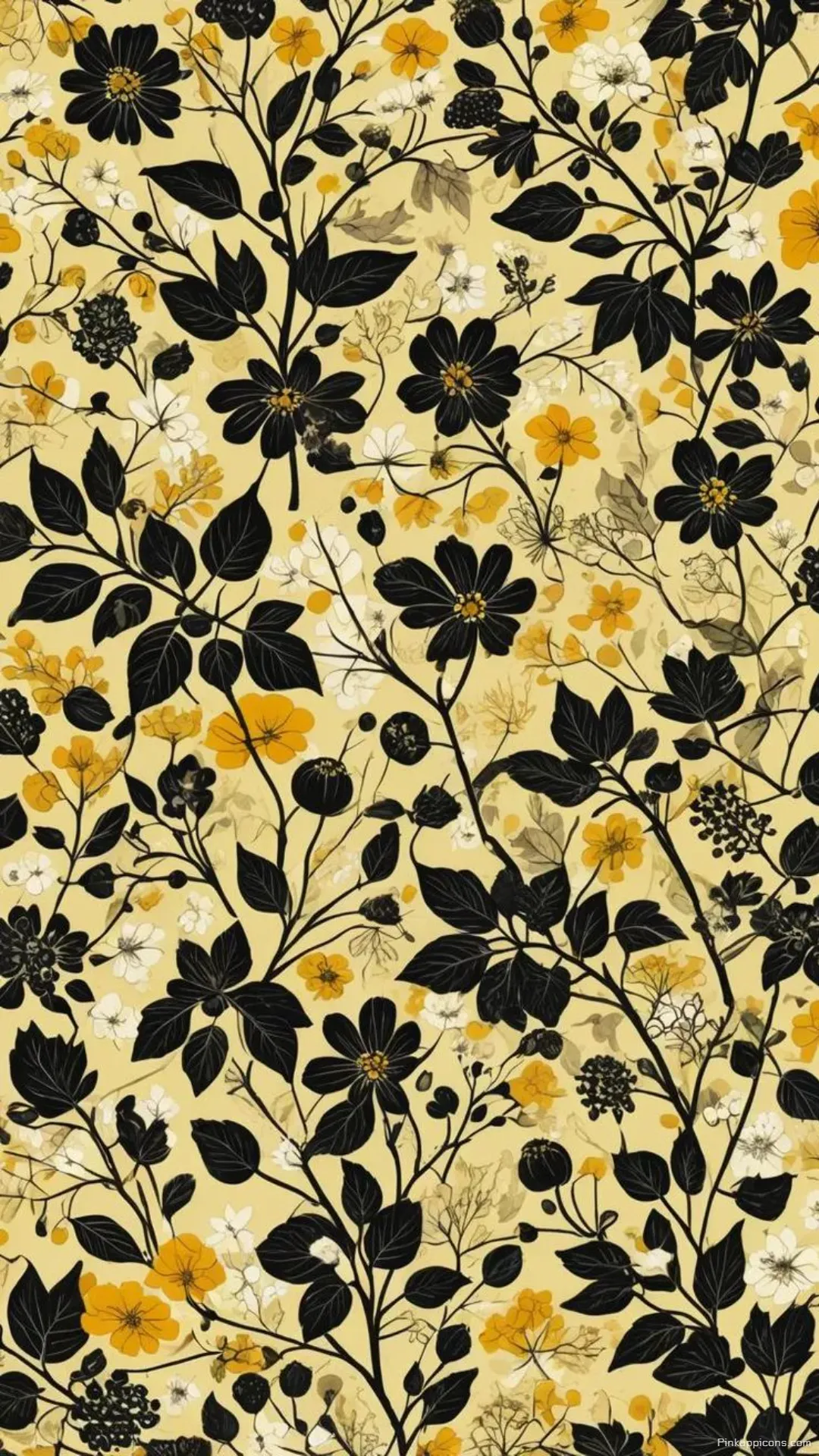Dark Floral Wallpaper for Mobile Background Dark Floral Wallpaper for Mobile Background