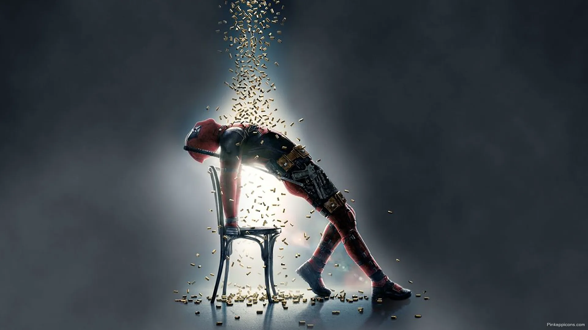 Deadpool Bulletproof Pose 8K Wallpaper for PC Iconic Scene with Falling Bullet Casings Desktop Background Deadpool Bulletproof Pose 8K Wallpaper for PC Iconic Scene with Falling Bullet Casings Desktop Background