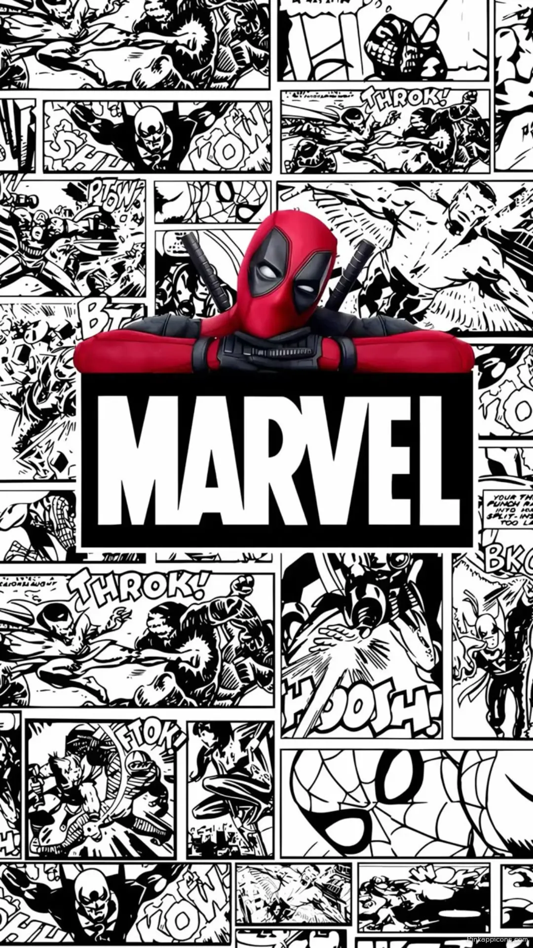 Deadpool and Classic Comic Panels Marvel Phone Wallpaper Deadpool and Classic Comic Panels Marvel Phone Wallpaper.