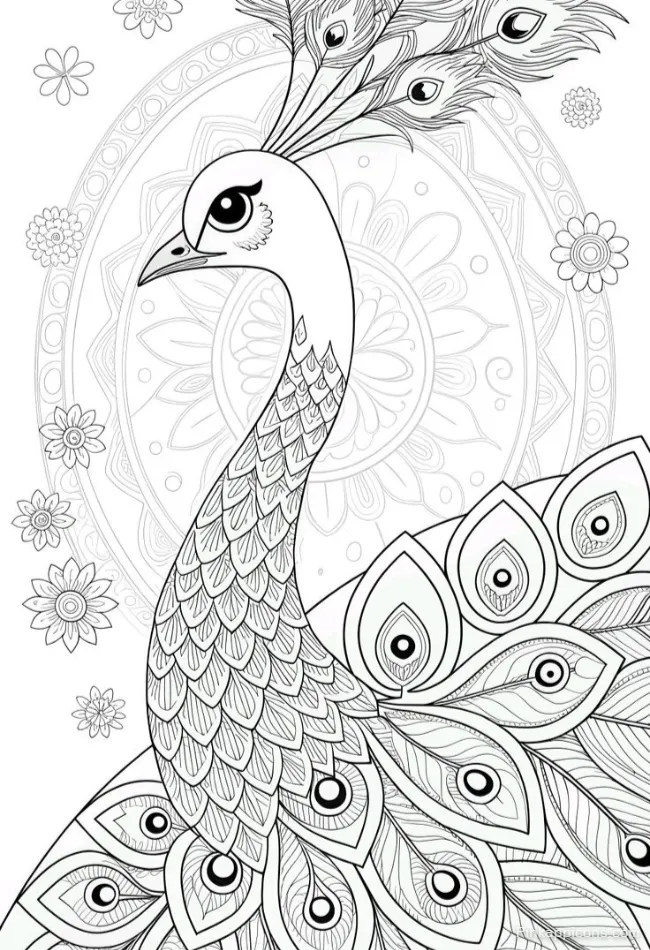 Detailed Peacock Drawing with a Mandala Background An Artistic DRAWING IDEAS Detailed Peacock Drawing with a Mandala Background An Artistic DRAWING IDEAS
