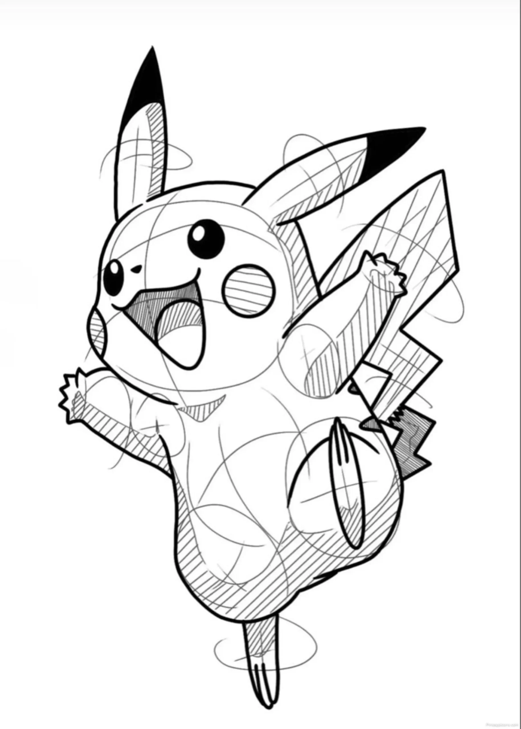Detailed Pikachu Drawing Ideas with Construction Lines scaled Detailed Pikachu Drawing Ideas with Construction Lines