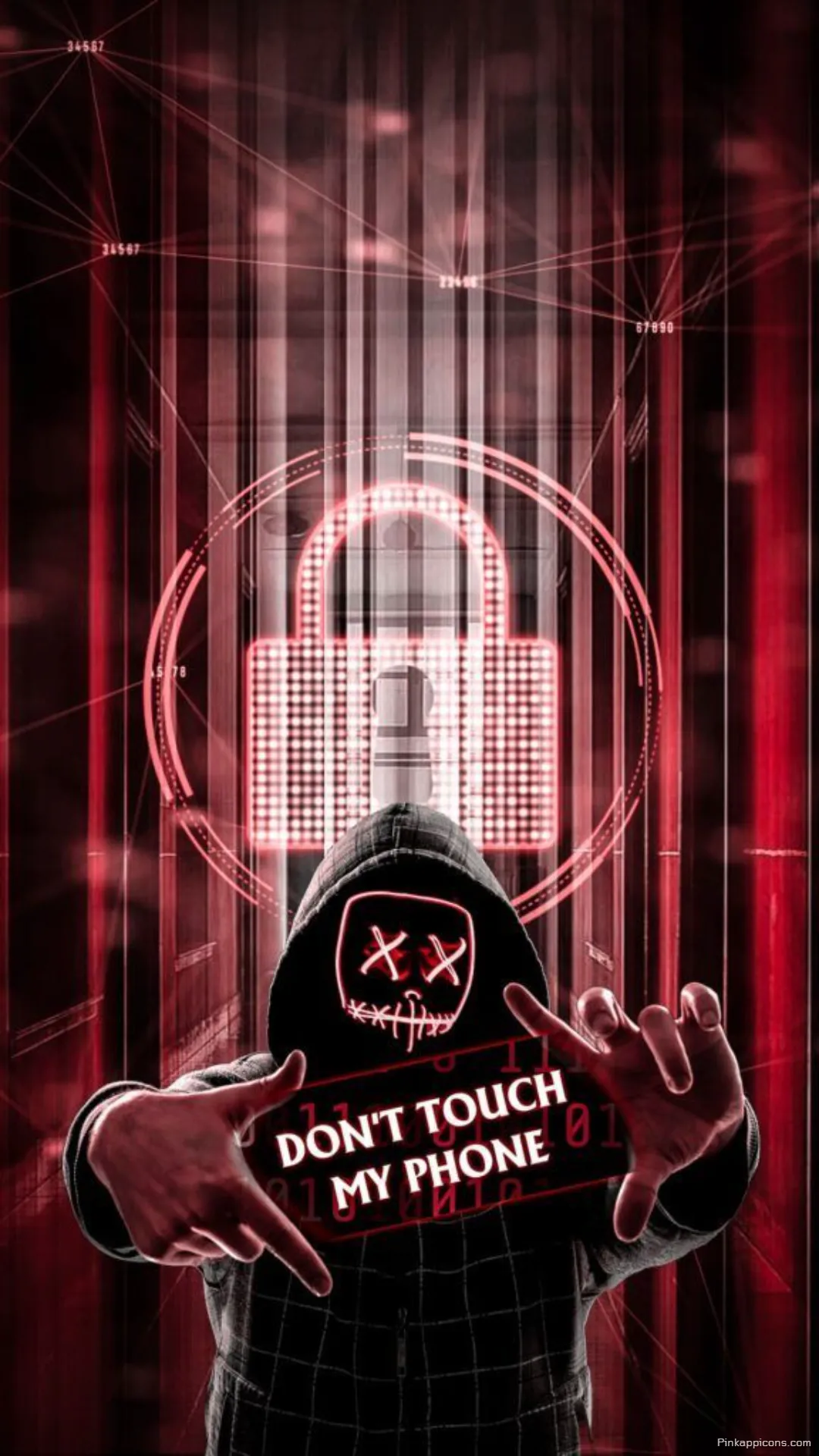 Dont Touch My Phone Hacker Wallpaper Purge Mask Red Lock Screen for Mobile Don’t Touch My Phone Hacker Wallpaper – Purge Mask & Red Lock Screen for Mobile.