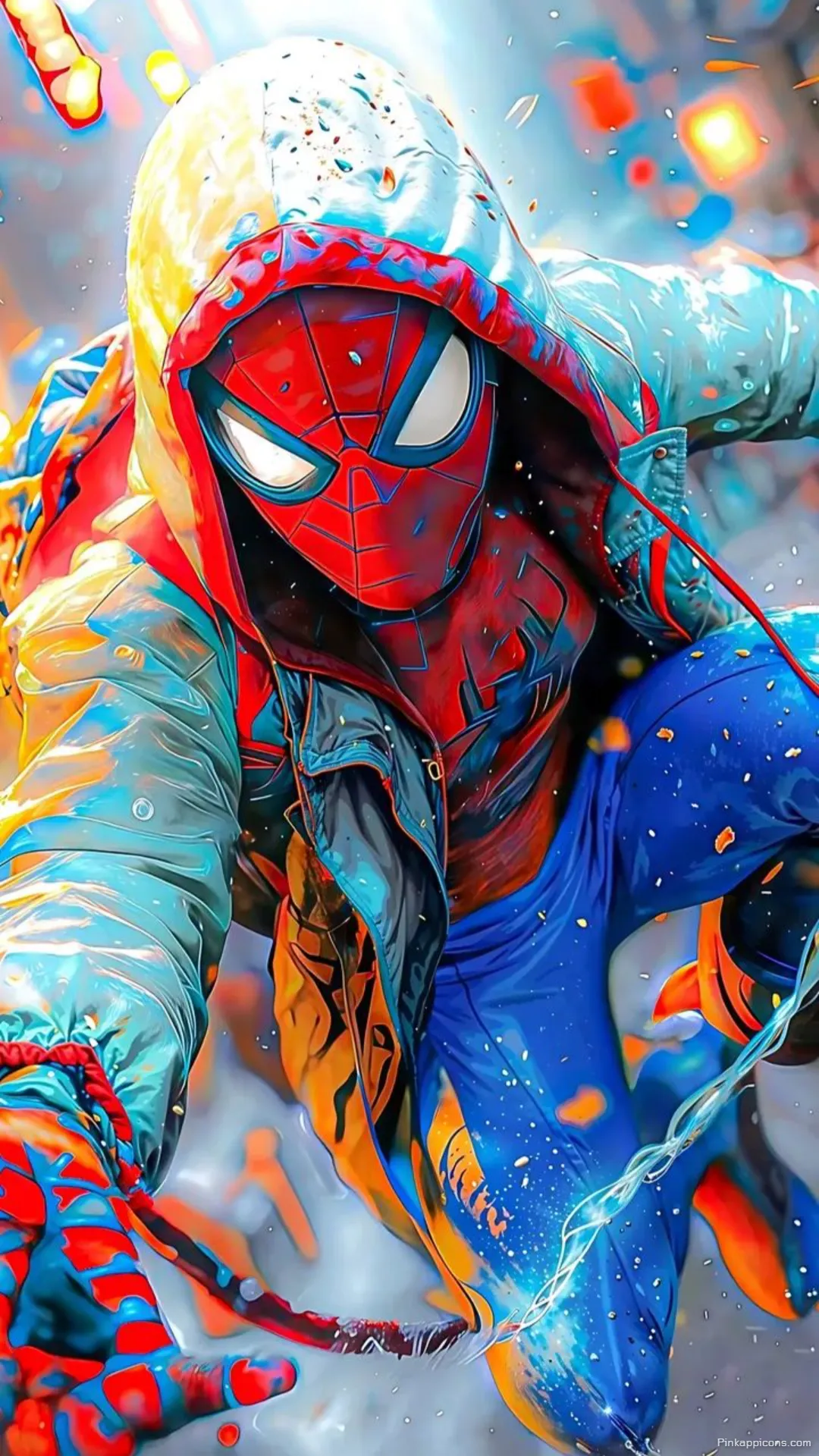 Dynamic Action Spider Man Phone Wallpaper Vibrant Artistic Spiderman Background Dynamic Action Spider-Man Phone Wallpaper Vibrant Artistic Spiderman Background.