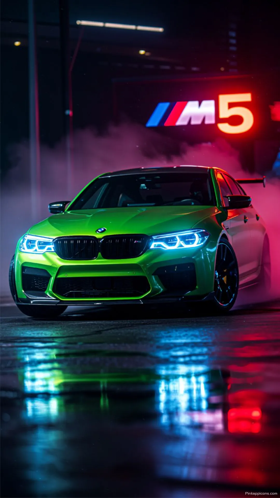 Dynamic BMW Wallpaper with a Stylish Car and a Glow Effect Dynamic BMW Wallpaper with a Stylish Car and a Glow Effect