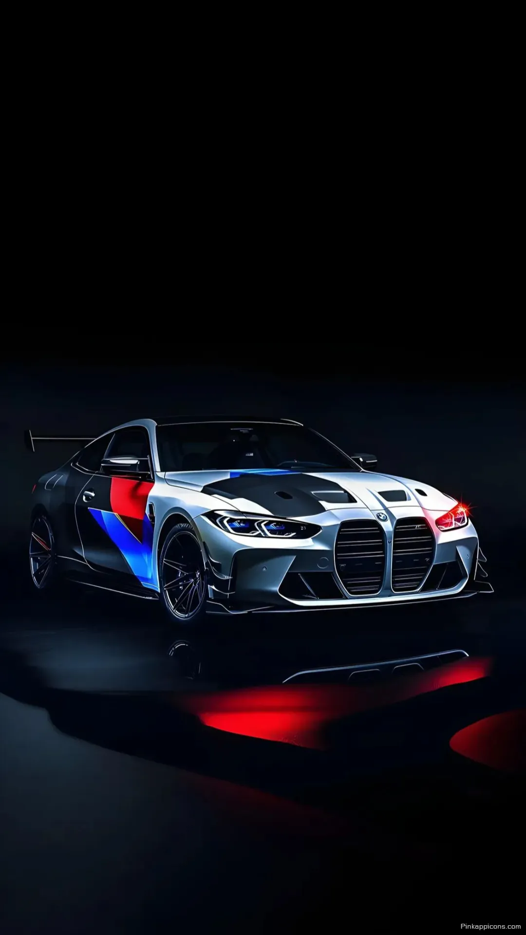 Dynamic BMW Wallpaper with an M Car and a Red and Blue Design Dynamic BMW Wallpaper with an M Car and a Red and Blue Design