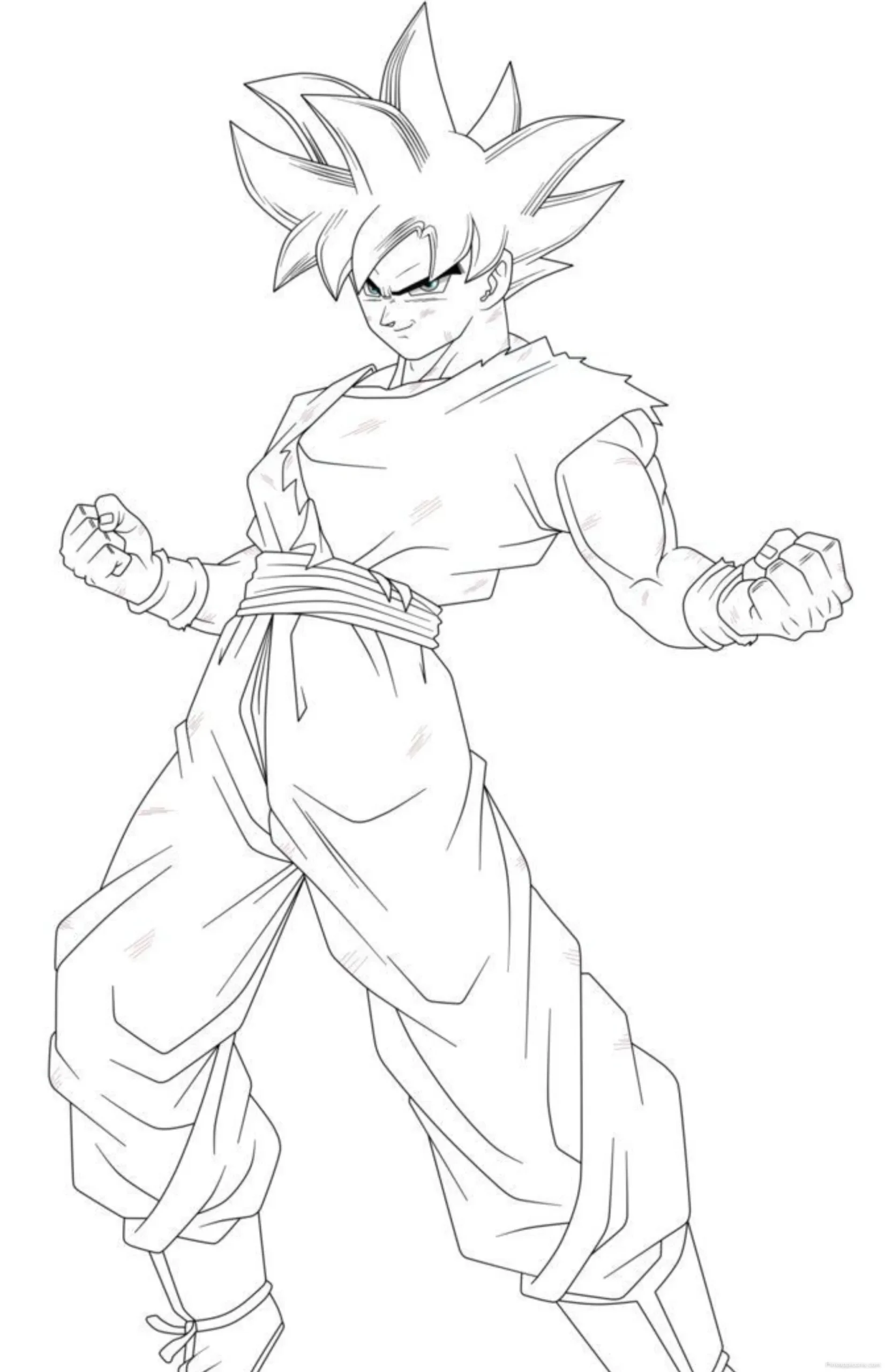 Dynamic Super Saiyan Goku Drawing Ideas in a Power Stance scaled Dynamic Super Saiyan Goku Drawing Ideas in a Power Stance