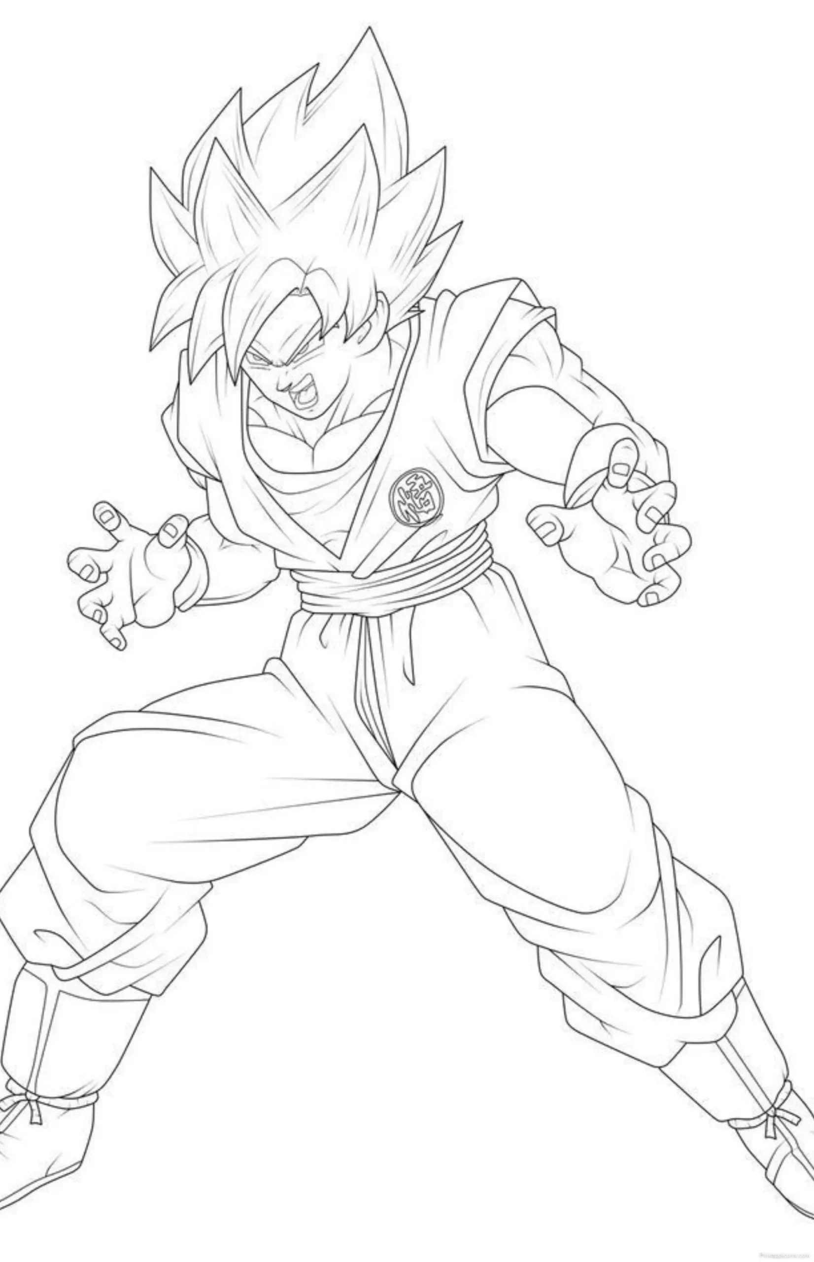 Easy Goku Drawing for Beginners Ready to Fight scaled Easy Goku Drawing for Beginners Ready to Fight
