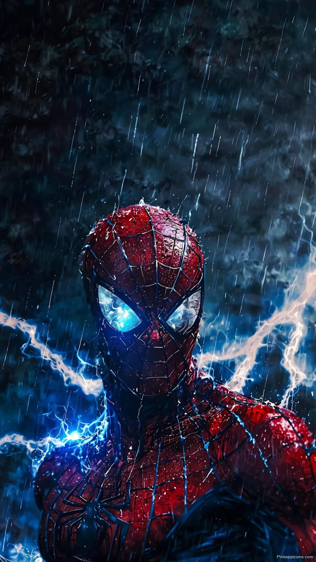 Electric Rain Spider Man Phone Wallpaper Dramatic Lightning Spiderman Background Electric Rain Spider-Man Phone Wallpaper Dramatic Lightning Spiderman Background.