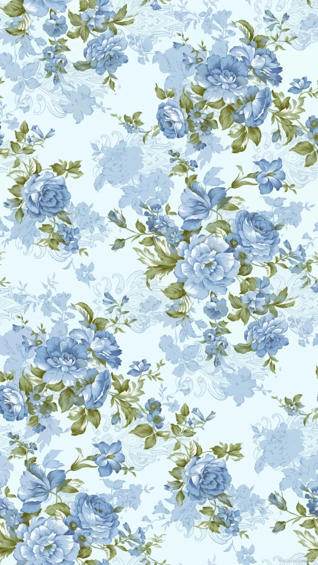 Elegant Blue Floral Wallpaper for Mobile Elegant Blue Floral Wallpaper for Mobile