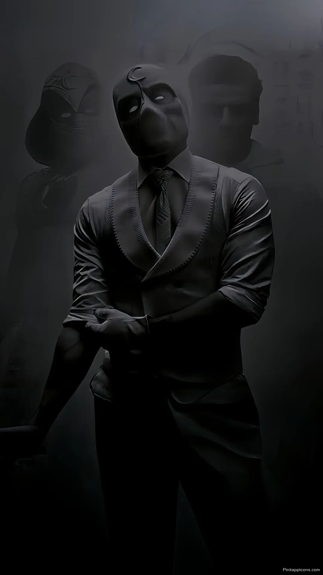 Elegant Moon Knight with Multiple Personalities Wallpaper Subtle Dark Aesthetic for Mobile Elegant Moon Knight with Multiple Personalities Wallpaper Subtle Dark Aesthetic for Mobile.