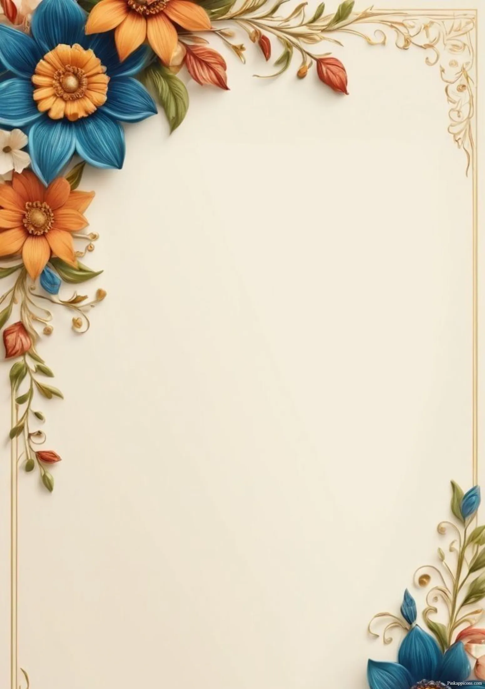Elegant Sculpted Flowers Unique Border Design Ideas for Invitations Elegant Sculpted Flowers Unique Border Design Ideas for Invitations.