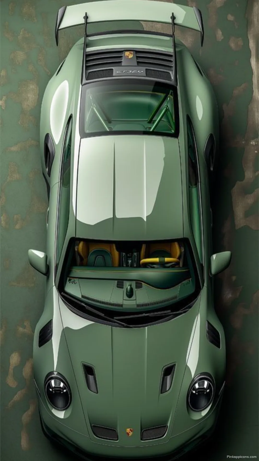 Epic Birds Eye View of a Sage Green Porsche GT3 RS The Perfect Porche Wallpaper for Fans Epic Bird’s-Eye View of a Sage Green Porsche GT3 RS The Perfect Porche Wallpaper for Fans