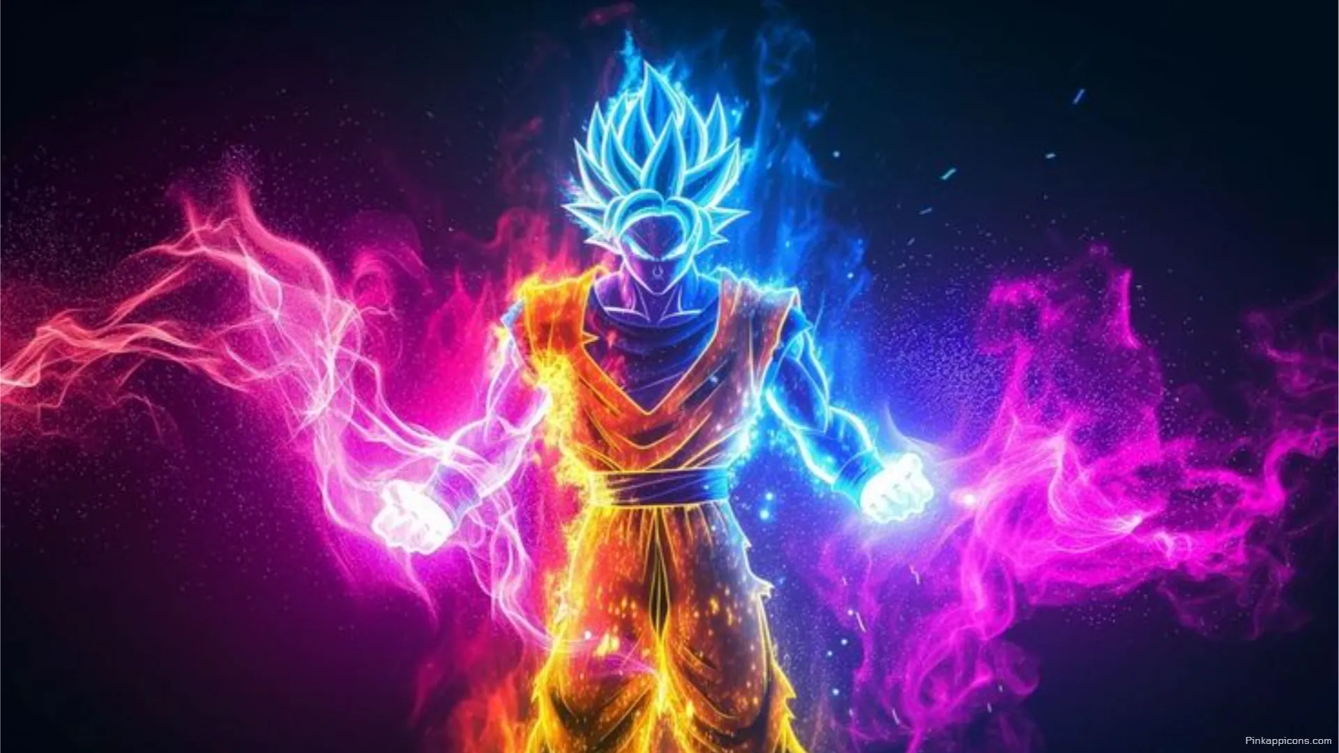 Epic Goku Super Saiyan God Anime Wallpaper for Laptop Vibrant Aura and Power Display Epic Goku Super Saiyan God Anime Wallpaper for Laptop – Vibrant Aura and Power Display