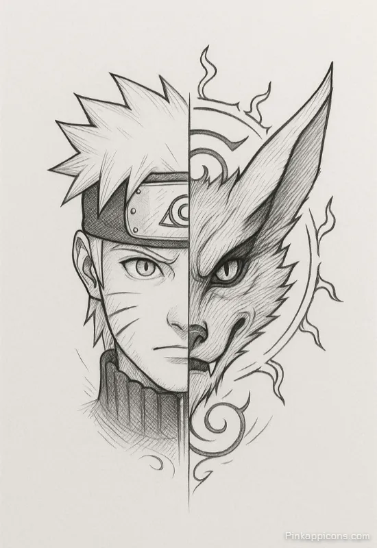 Epic Naruto Drawing Ideas Unleash Your Inner Beast with This Split Kurama Phone Art Epic Naruto Drawing Ideas Unleash Your Inner Beast with This Split Kurama Phone Art.