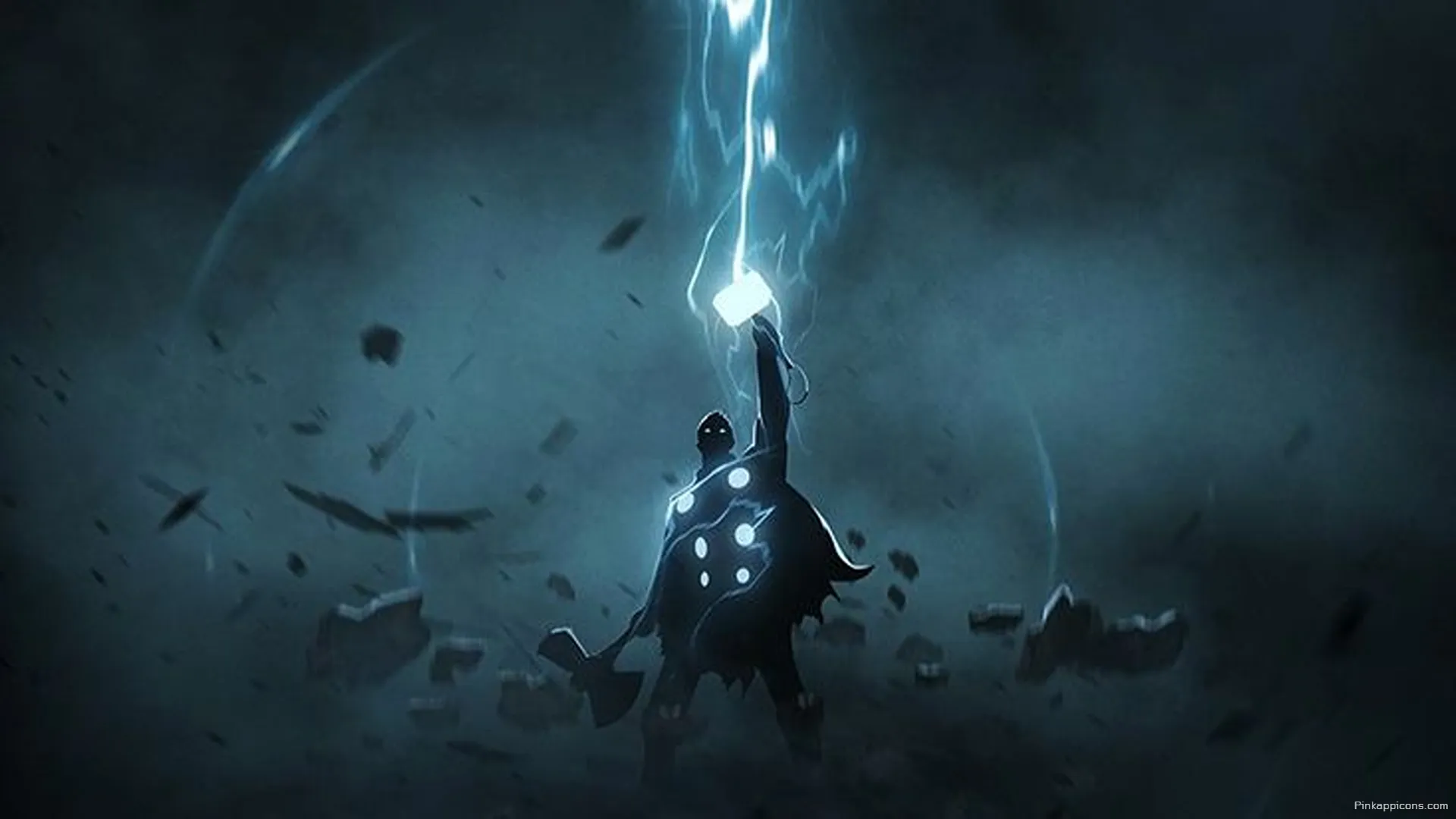 Epic Thor Lightning Strike 8K Wallpaper for PC Powerful Hammer and Blue Energy Desktop Background Epic Thor Lightning Strike 8K Wallpaper for PC Powerful Hammer and Blue Energy Desktop Background