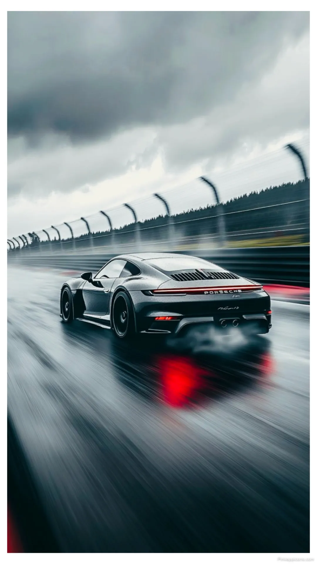Feel the Speed with This Dark Porsche 911 Drifting in the Rain A Moody Porche Wallpaper Feel the Speed with This Dark Porsche 911 Drifting in the Rain A Moody Porche Wallpaper