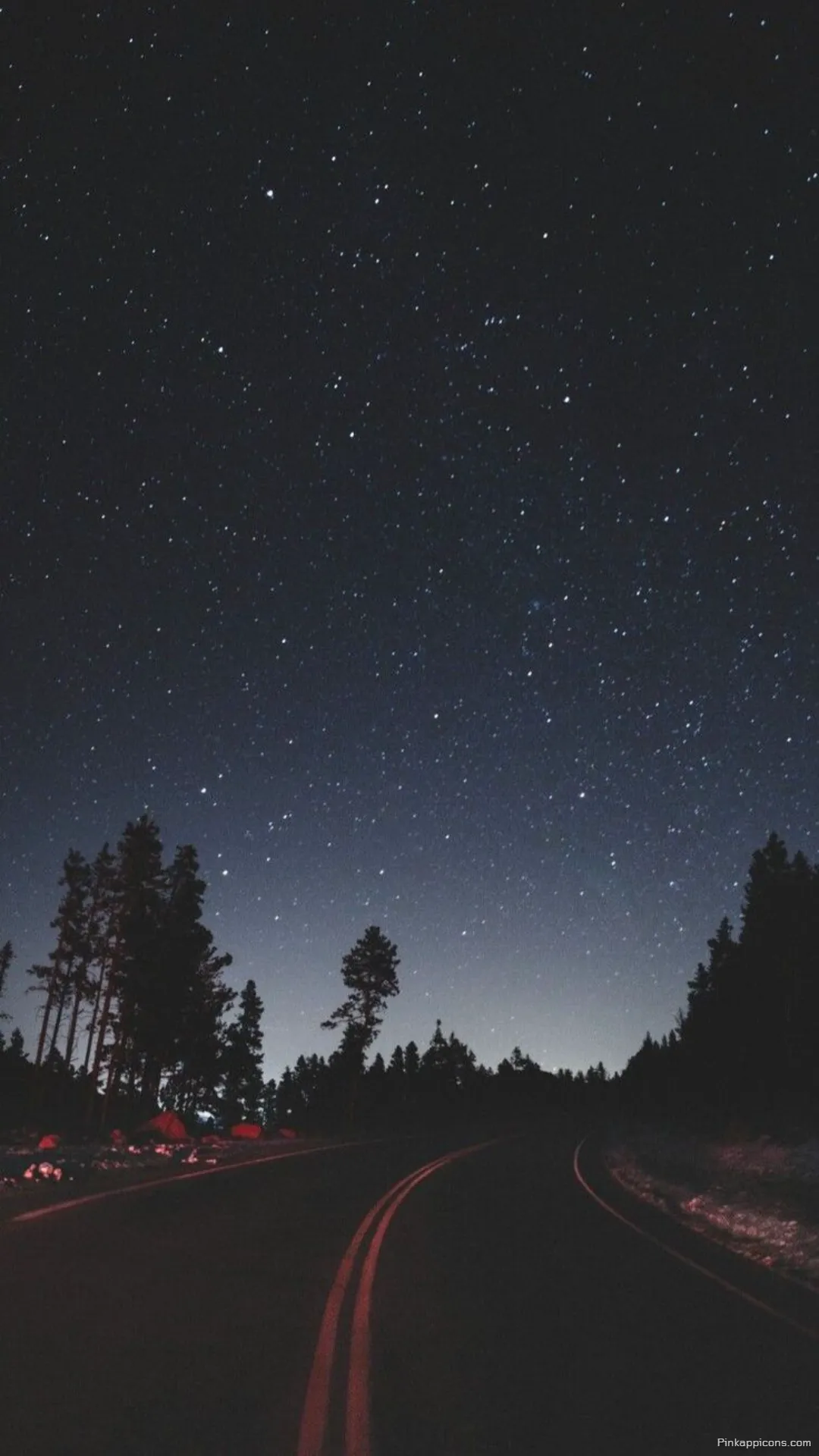Forest Road Star Wallpaper A Serene Drive Under a Dazzling Cosmic Sky for Your Phone Forest Road Star Wallpaper A Serene Drive Under a Dazzling Cosmic Sky for Your Phone