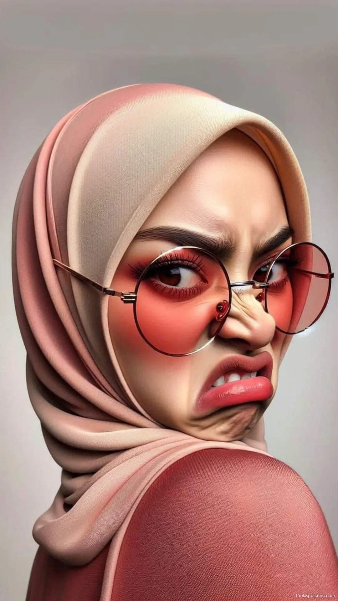 Funny Girl with Hijab Wallpaper Quirky Phone Background Funny Girl with Hijab Wallpaper – Quirky Phone Background