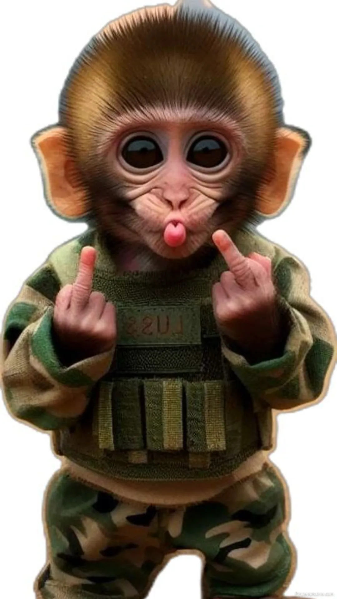 Funny Monkey in Military Outfit Wallpaper Quirky Phone Background Funny Monkey in Military Outfit Wallpaper – Quirky Phone Background