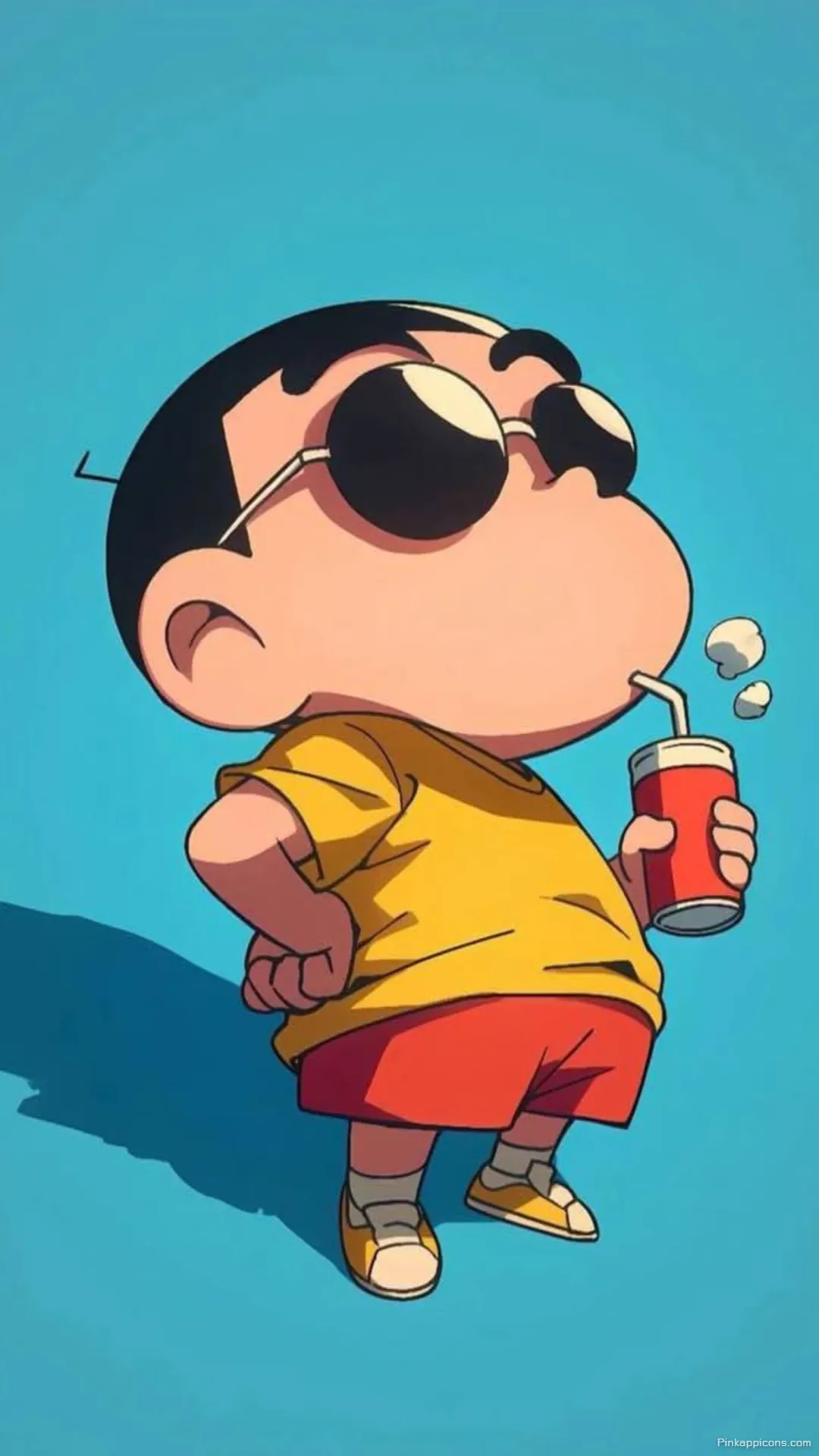 Funny Shin chan Drinking Soda Wallpaper Quirky Mobile Background Funny Shin-chan Drinking Soda Wallpaper – Quirky Mobile Background