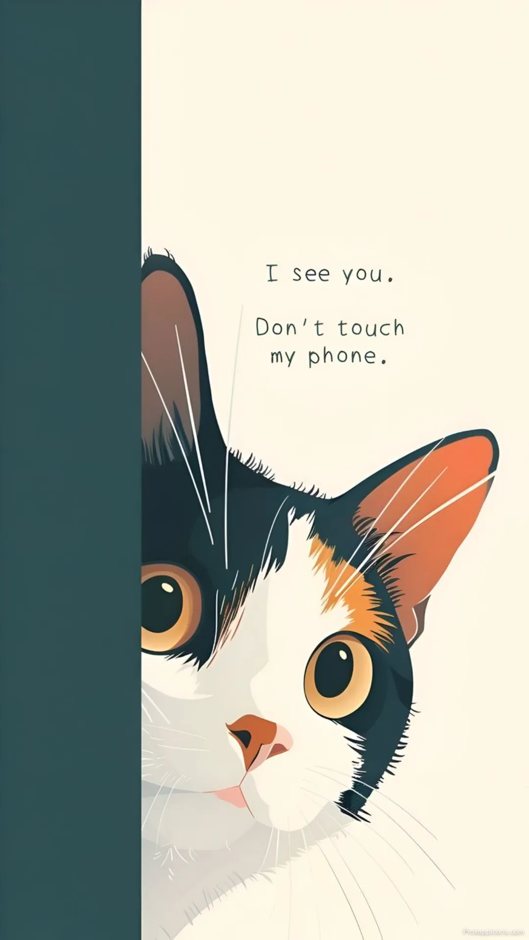 Girls Wallpaper HD Adorable Cat Peeking with a Funny Message Phone Wallpaper Girls Wallpaper HD Adorable Cat Peeking with a Funny Message Phone Wallpaper