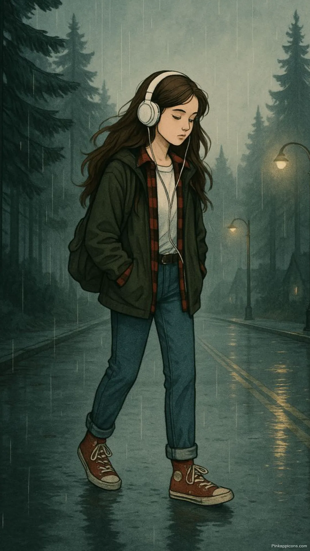 Girls Wallpaper HD Serene Animated Girl Walking on a Rainy Street Girls Wallpaper HD Serene Animated Girl Walking on a Rainy Street