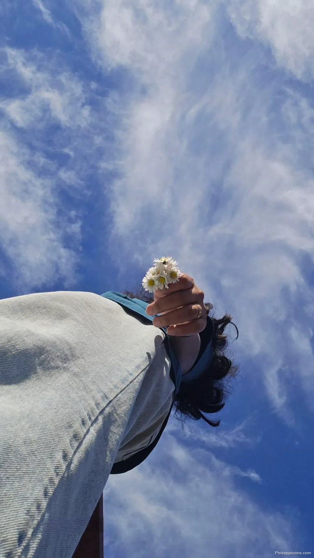 Girls Wallpaper HD Serene Low Angle View of a Hand with Flowers Girls Wallpaper HD Serene Low Angle View of a Hand with Flowers