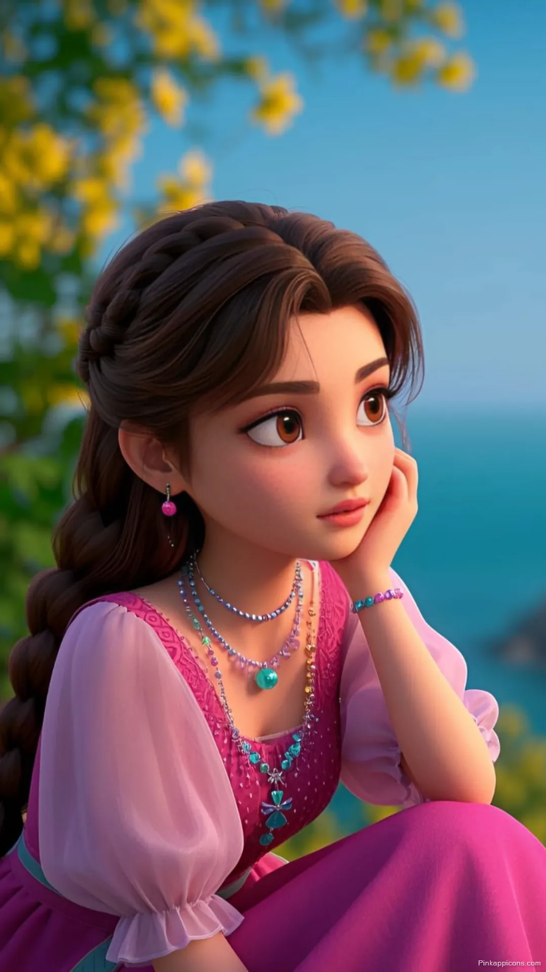 Girls Wallpaper HD Stunning Animated Girl in a Pink Dress and Jewelry Girls Wallpaper HD Stunning Animated Girl in a Pink Dress and Jewelry