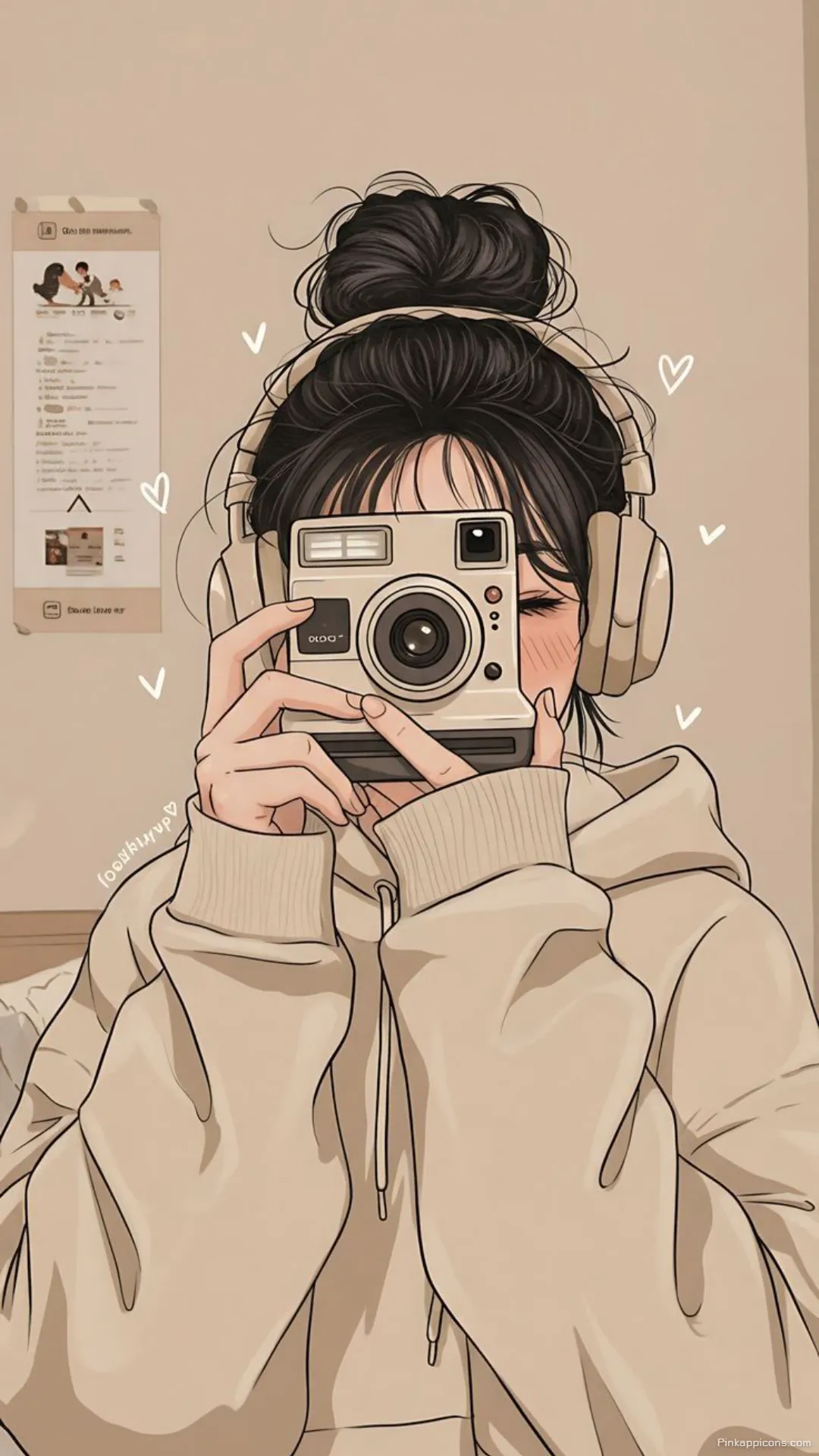 Girls Wallpaper HD Stylish Animated Girl Taking a Photo with a Vintage Camera Girls Wallpaper HD Stylish Animated Girl Taking a Photo with a Vintage Camera