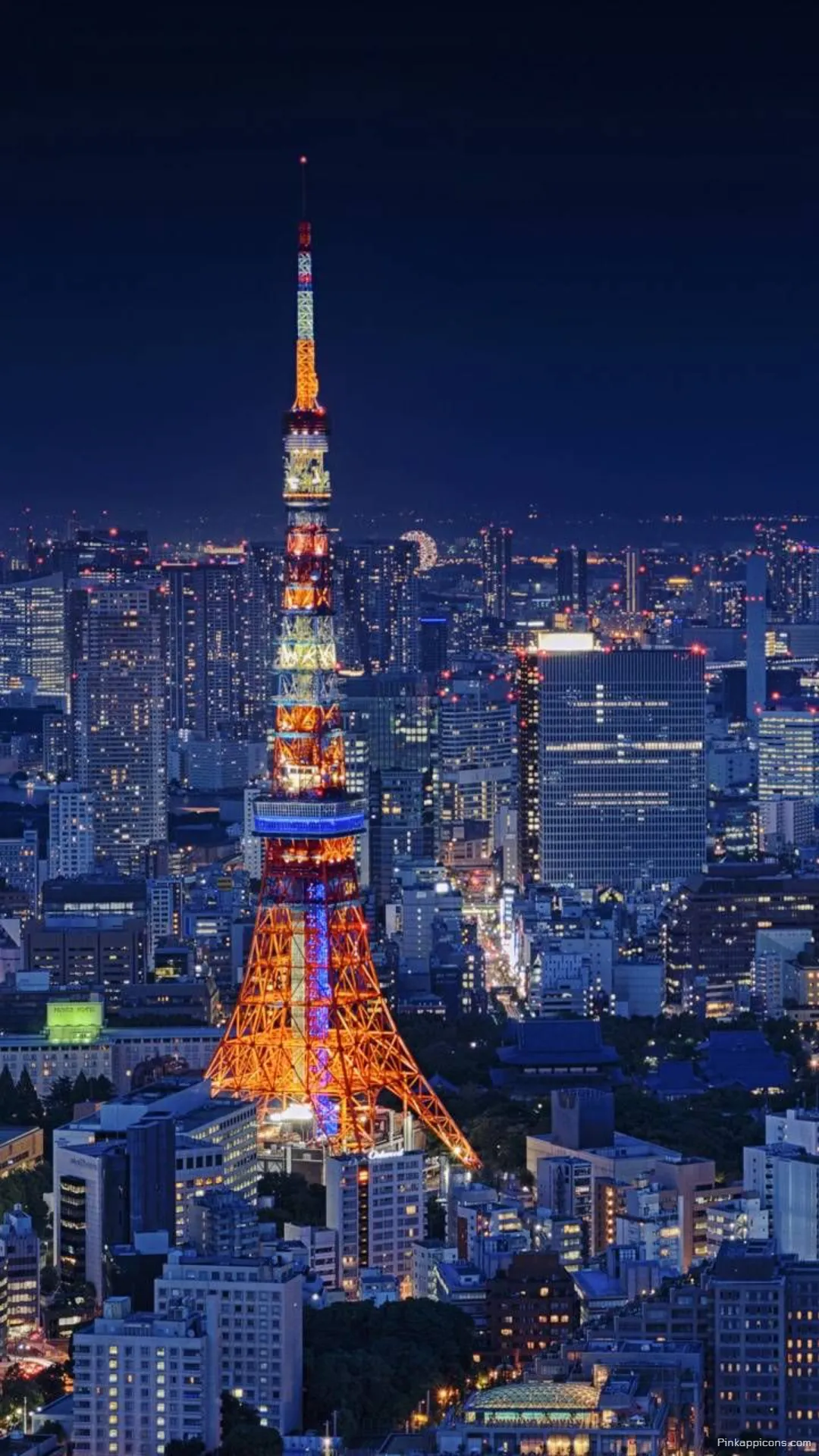 Glistening Tokyo Wallpaper City Lights and the Iconic Tower in a Stunning Night View Glistening Tokyo Wallpaper City Lights and the Iconic Tower in a Stunning Night View