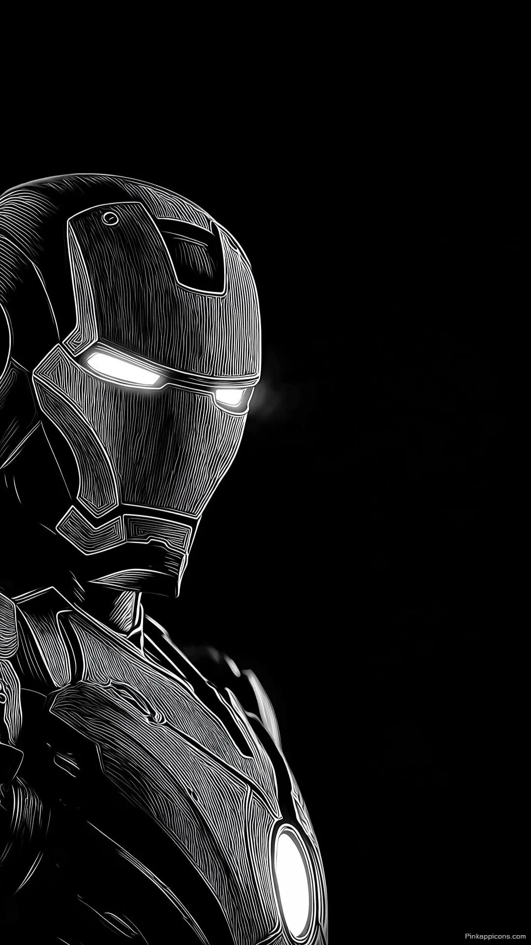 Glowing Iron Man Helmet Dark Aesthetic Phone Wallpaper Minimalist Tech Background Glowing Iron Man Helmet Dark Aesthetic Phone Wallpaper Minimalist Tech Background.