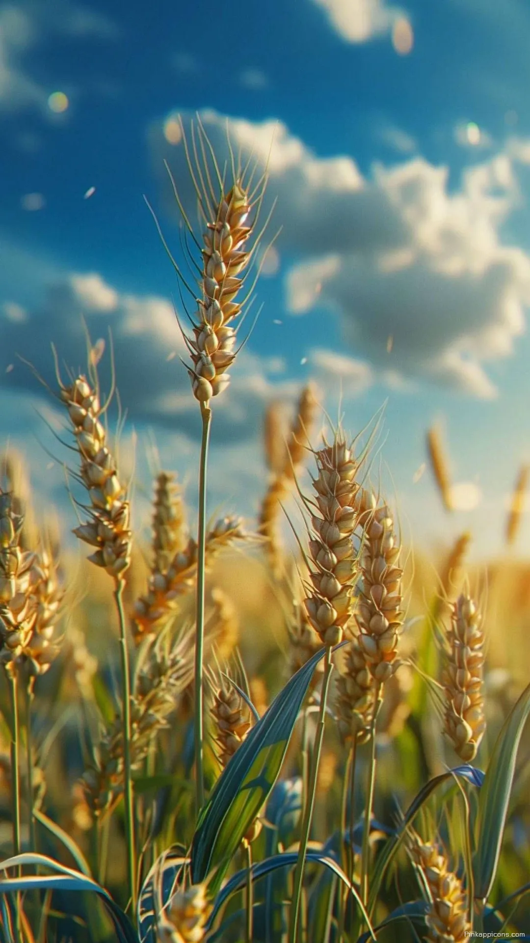 Golden Wheat Field Nature Wallpaper for Phone Sunny Day Scene Golden Wheat Field Nature Wallpaper for Phone Sunny Day Scene