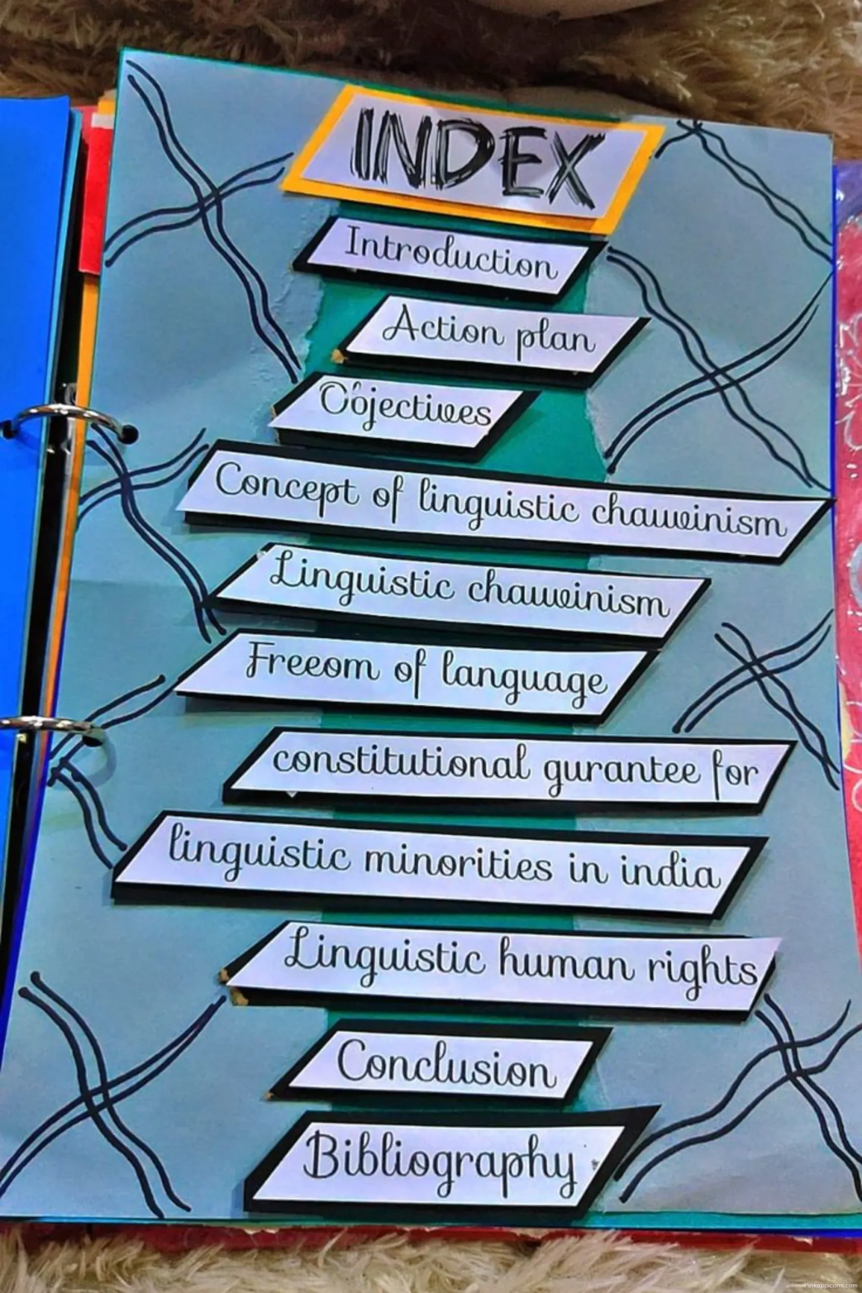 Handmade Blue Green School Project Front Page Design Sample Index Page Ideas scaled Handmade Blue & Green School Project Front Page Design Sample Index Page Ideas