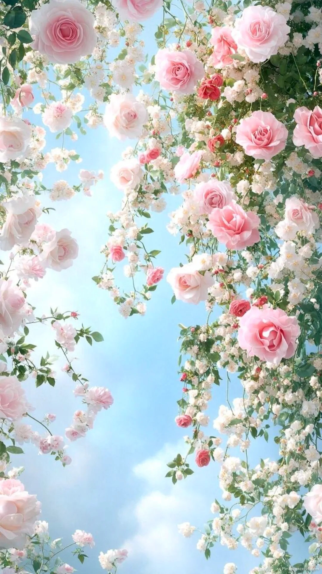 Hanging Flowers Spring Wallpaper for Phone Hanging Flowers Spring Wallpaper for Phone