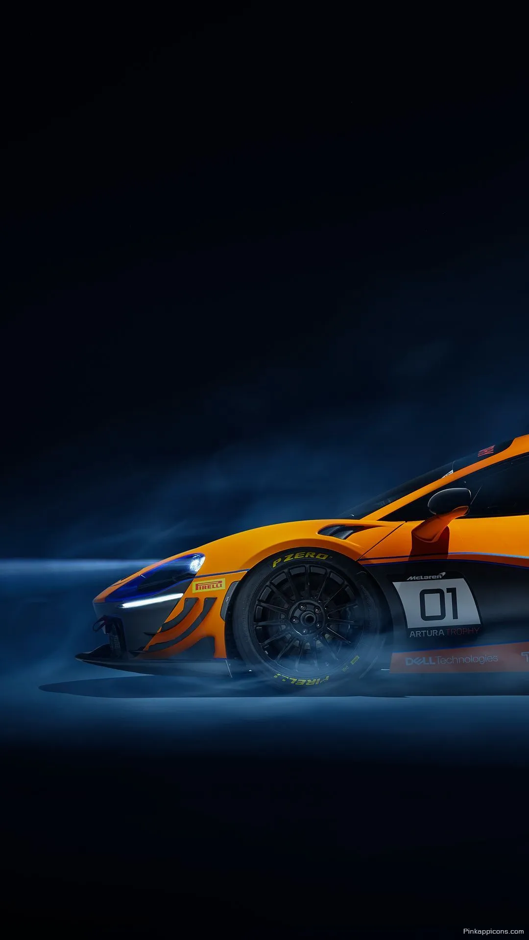 High Performance McLaren Wallpaper with Glowing Lights Dark Blue and Orange Sports Car for Mobile High-Performance McLaren Wallpaper with Glowing Lights – Dark Blue and Orange Sports Car for Mobile