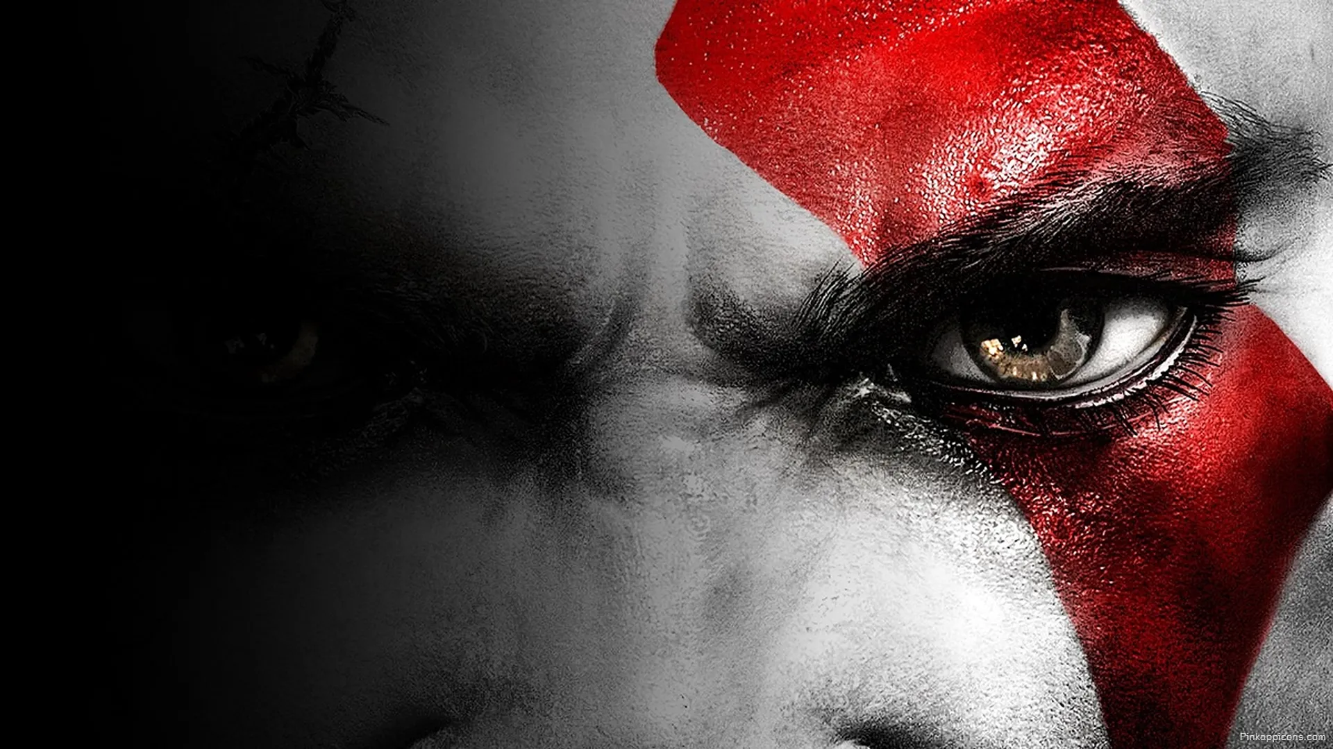 High Resolution God of War Kratos 8K Wallpaper for PC Piercing Gaze and Red Markings Wallpaper High-Resolution God of War Kratos 8K Wallpaper for PC Piercing Gaze and Red Markings Wallpaper
