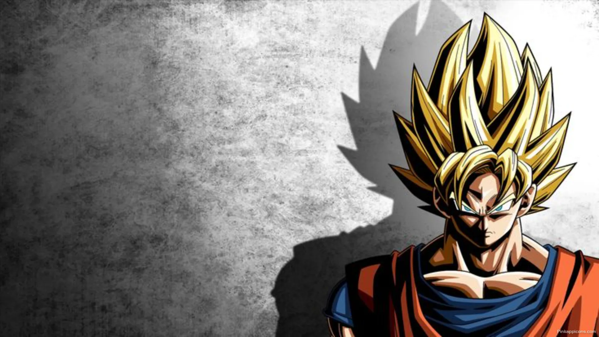 Iconic Goku Super Saiyan Anime Wallpaper for Laptop Dynamic Hero on Textured Grey Background Iconic Goku Super Saiyan Anime Wallpaper for Laptop – Dynamic Hero on Textured Grey Background
