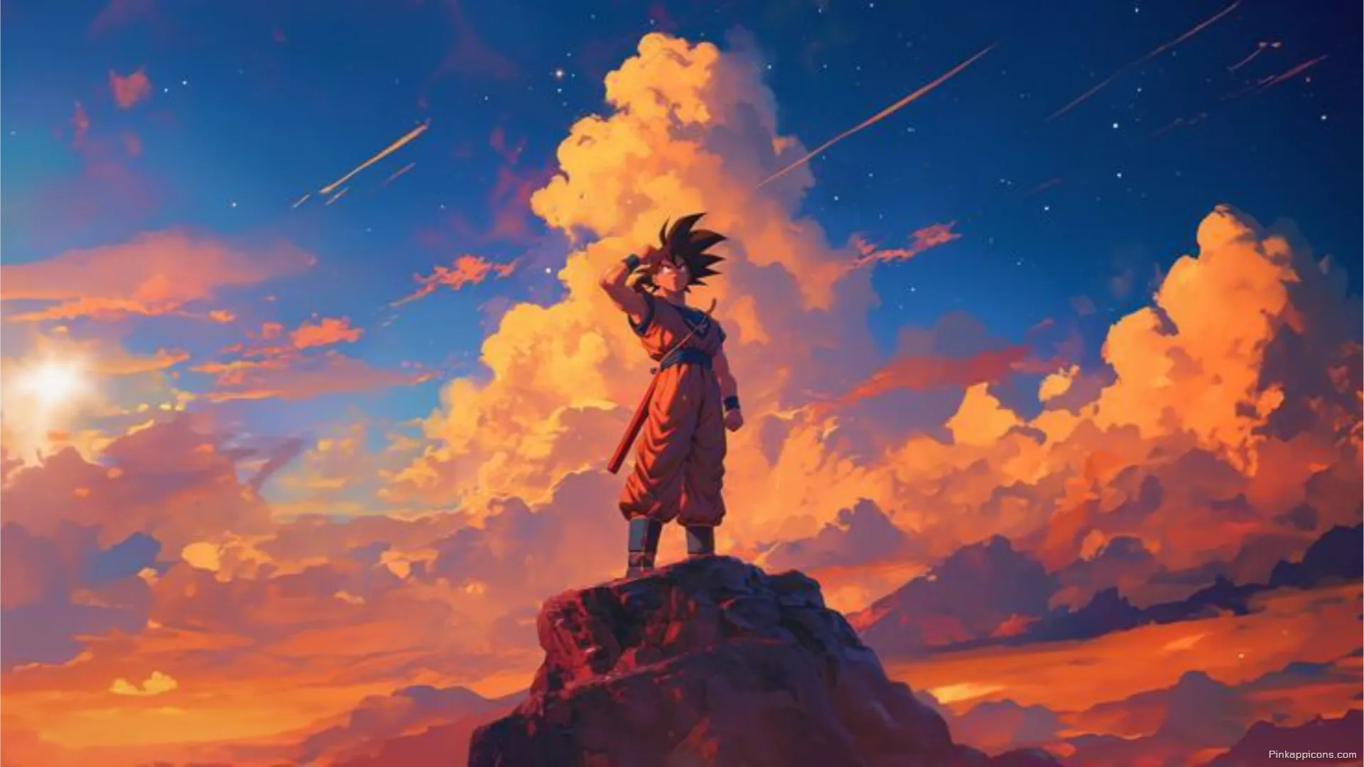 Inspirational Goku Anime Wallpaper for Laptop Vibrant Sky and Majestic Clouds for Mobile Display Inspirational Goku Anime Wallpaper for Laptop – Vibrant Sky and Majestic Clouds for Mobile Display