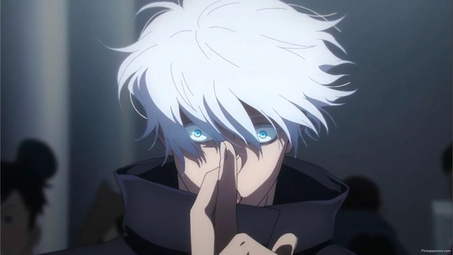 Intense Gojo Satoru Anime Wallpaper for Laptop Glowing Blue Eyes and Powerful Finger Gesture for Phone Intense Gojo Satoru Anime Wallpaper for Laptop – Glowing Blue Eyes and Powerful Finger Gesture for Phone