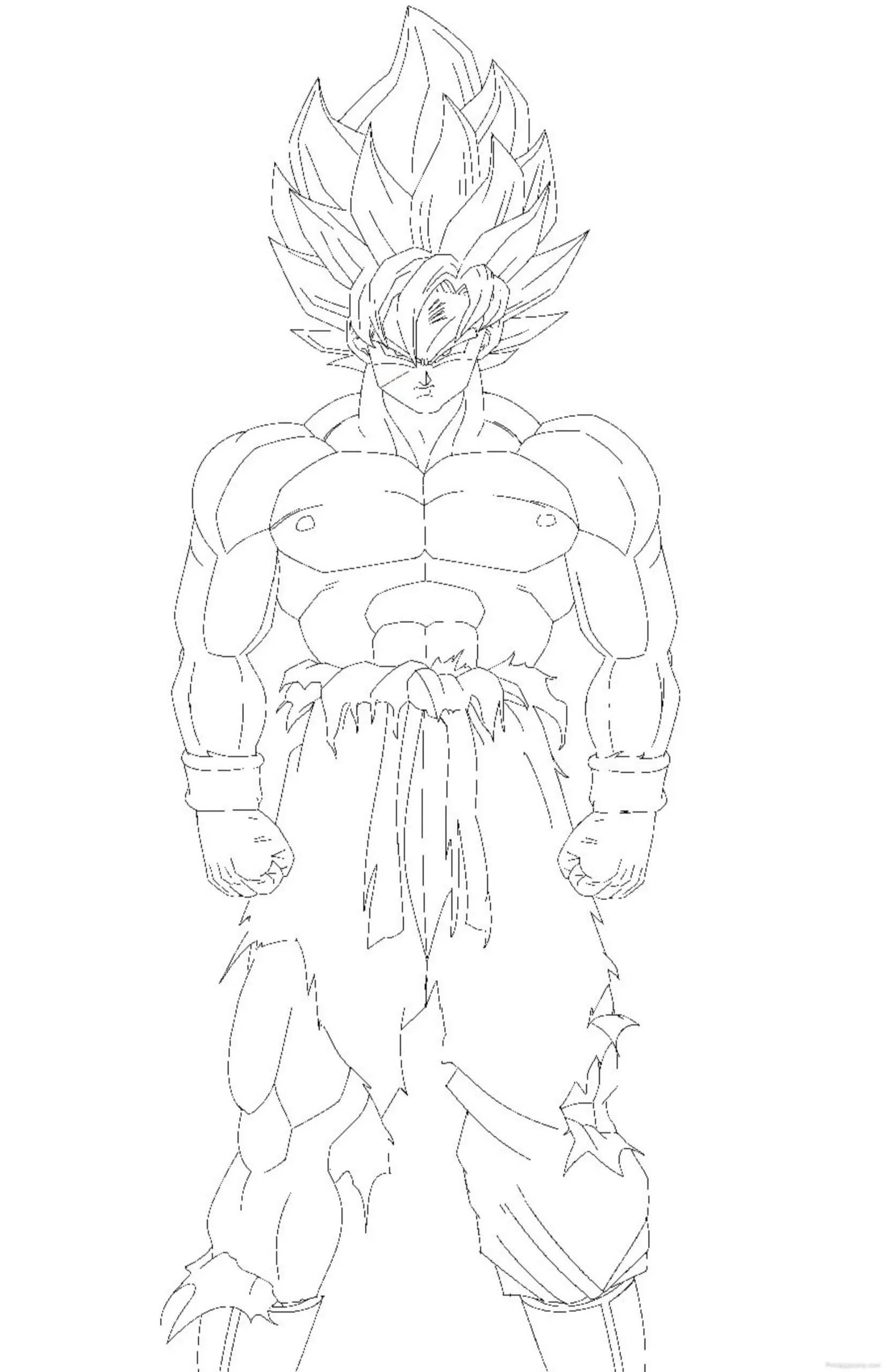 Intense Goku Drawing Ideas in a Power Stance scaled Intense Goku Drawing Ideas in a Power Stance