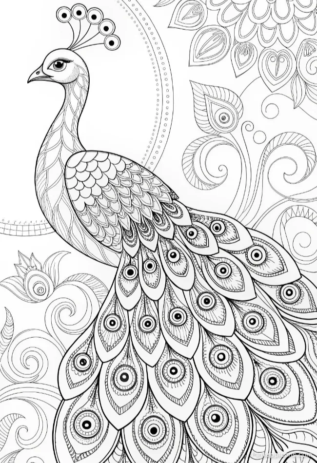 Intricate Peacock Drawing with Floral Background A Zentangle DRAWING IDEAS Intricate Peacock Drawing with Floral Background A Zentangle DRAWING IDEAS