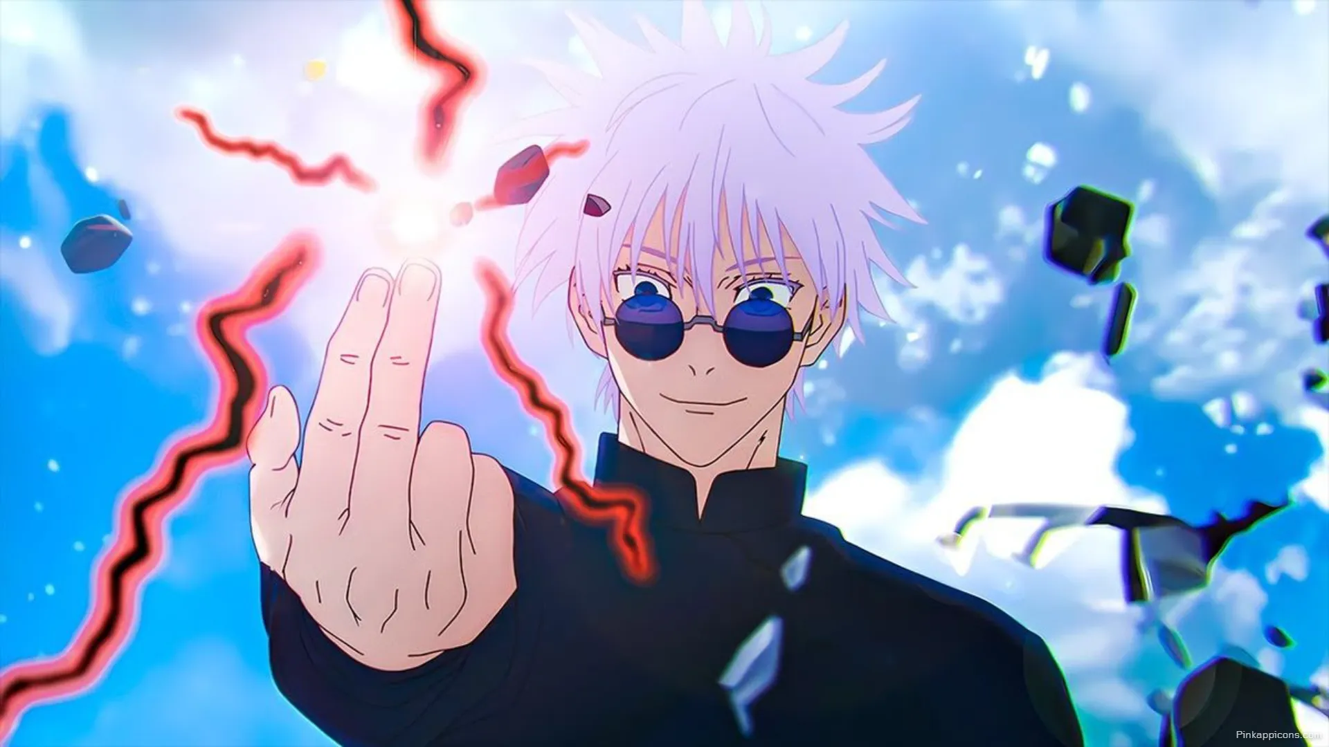 Jujutsu Kaisen Gojo Anime Wallpaper for Laptop Iconic Sorcerer with Sunglasses and Power for Mobile Display Jujutsu Kaisen Gojo Anime Wallpaper for Laptop – Iconic Sorcerer with Sunglasses and Power for Mobile Display